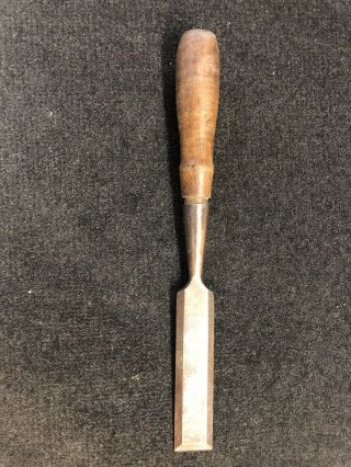 Antique 1” Wood Chisel Charles Buck Cast Steel With Vintage Wood Handle