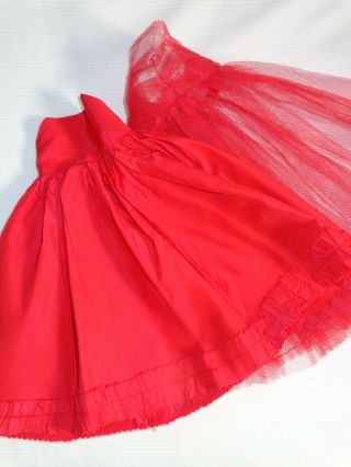 Vintage 1950s - 60s TERRI LEE Doll Outfit Dress Red Evening Ball Gown 3