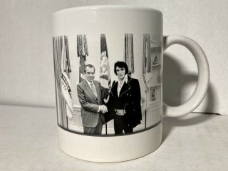 Elvis Presley Official Signature Product Richard Nixon Coffee Mug Htf Rare