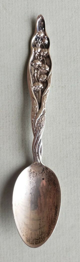 Gorham Whiting Lily Of The Valley Sterling Silver Teaspoon,  Christmas 1911 Helen