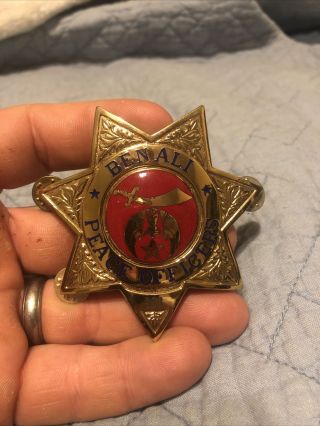 Rare Obsolete Ben Ali Peace Officers Badge Entenmann Rovin 1957 Vintage
