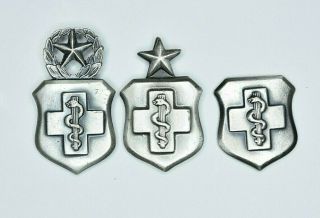 Rare Vietnam Era U.  S.  Air Force Enlisted Medical Corps Badge Set Chief Senior