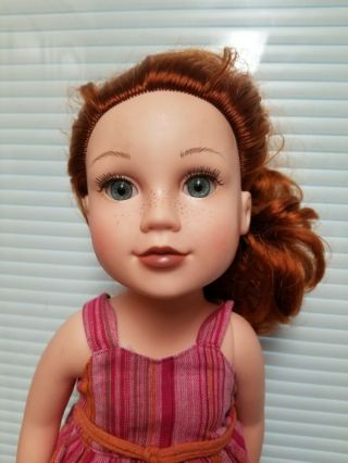 18 " Caucasian American Journey Girls Doll Bright Red Hair Hazel Eyes Kelsey ???