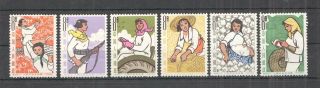 Ch10 1964 China Women Member Of People Commune 778 - 83 Rare Set Mh