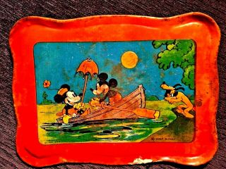 Vintage Antique Walt Disney Children’s Metal Tray