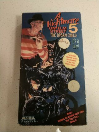 A Nightmare On Elm Street 5: The Dream Child Vhs Uncensored Uncut Version Rare