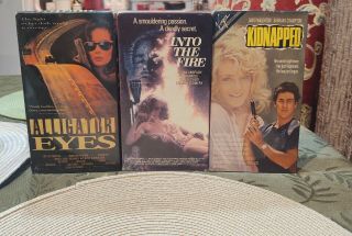 Alligator Eyes/kidnapped/into The Fire Vhs Horror/sleaze Htf Rare