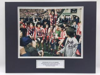 Rare Sunderland 1973 Fa Cup Final Squad Signed Photo Display,  Kerr
