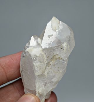 56 Gm Rare,  Hambergite Crystals On Quartz Crystal @ Skardu