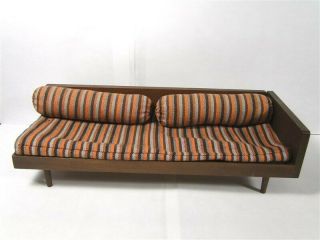 Vtg Mattel 1958 Mid Century Modern Wood Couch Doll House Toy