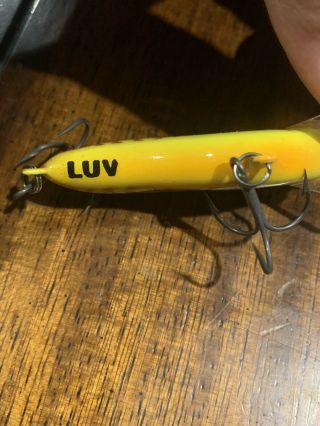 LUV Plug Vintage Balsa Crank Bait Made In Kentucky 3