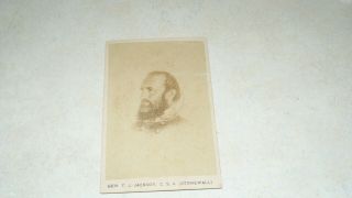Antique Civil War Cdv Photograph Confederate General T.  J.  Jackson Stonewall