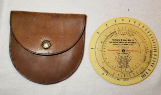 Rare Vintage The Graton & Knight Mfg Co Leather Maker Worcester,  Ma Tool In Pouch