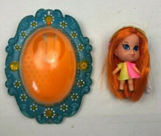 Luana Locket Vintage Lucky Lockets Kiddle By Mattel 1966 Red Hair Blue Case