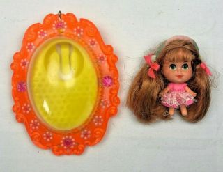 Lottie Locket Vintage Lucky Lockets Kiddle By Mattel 1966 Red Hair Orange Case