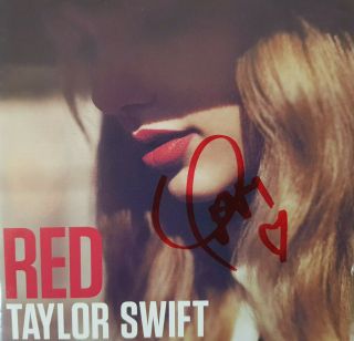 Rare Hand Signed Taylor Swift Autographed Cd Album " Red " - P&p