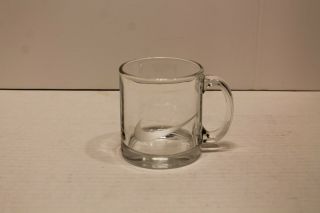 Vhtf Rare Nike Coffee Mug Clear Glass With Etched Swoosh Usa Made Lnc