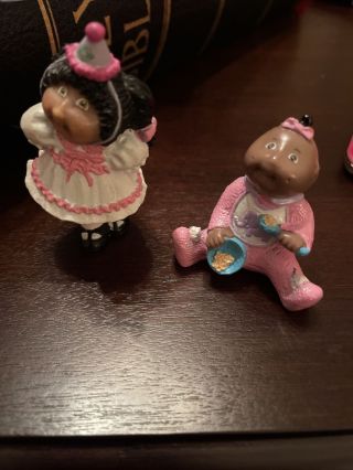 Vtg 1984 Cabbage Patch Kids African American Toy Pvc Figures Set Of 2