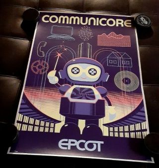 Rare Walt Disney World Epcot Limited Edition Serigraph Poster Print Communicore