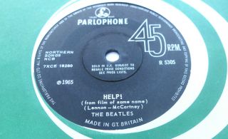 The Beatles Extremely Rare Solid Centre Help 1968 Pressing No Central Kt