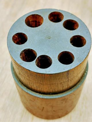 Vintage Wooden Drill Bit Index Antique Pin Punch Case Cylinder Brace Tool 3