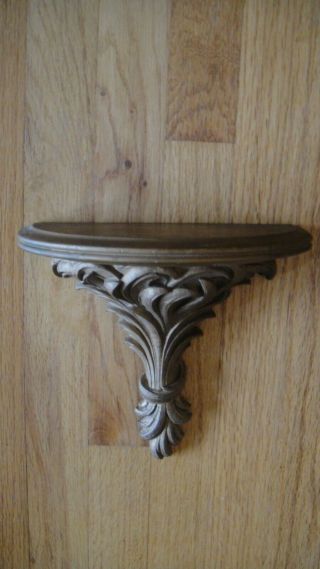 Vintage French Syroco Wood Rococo Style Wall Shelf Sconce Hollywood Regency 2