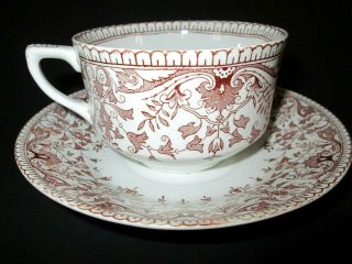 Antique China Cup Saucer Tournay T&r Boote Royal Premium England 33645 Brown