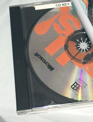 Vintage RARE Microsoft Windows Plus 95 Disc With CD Key “Preowned Condition” 3