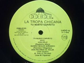 LA TROPA CHICANA Tu Nuevo Carinito RARE LP 1982 ODEON OSM 45103 Very Good,  USA 3
