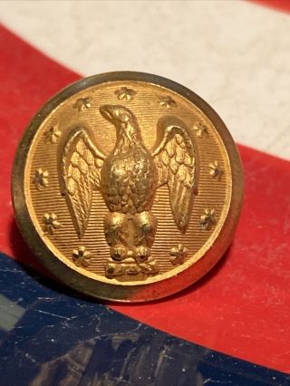 Non Dug Civil War Confederate Vest Size Staff Button Rare Size