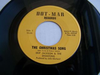 Rare Soul Doo Wop 45 Skip Jackson & The Shantons Christmas Song Dot - Mar Vg,