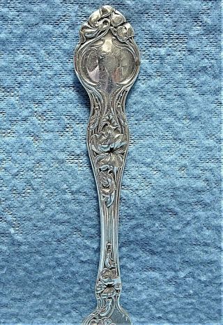 LOVELY 1904 R.  WALLACE & SONS VIOLET PATTERN STERLING SILVER 6 