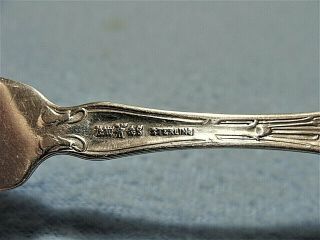 LOVELY 1904 R.  WALLACE & SONS VIOLET PATTERN STERLING SILVER 6 