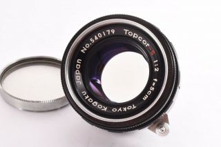 Rare Tokyo Kogaku Topcor - S Lens 50mm/f2 Leica 39mm Lmt Screw Mount 540179