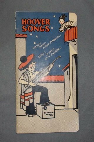 Vintage Hoover Vacuum Cleaner Song Book Rare Collectible Early 1900s