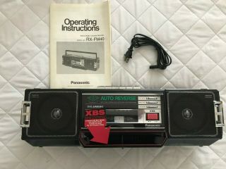 Panasonic Rx - Fm40 Portable Boombox Am/fm Radio Cassette Player Recorder Xbs Rare