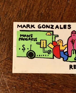 Vintage MARK GONZALES REAL SKATEBOARDS 90’s STICKER Rare NOS 2