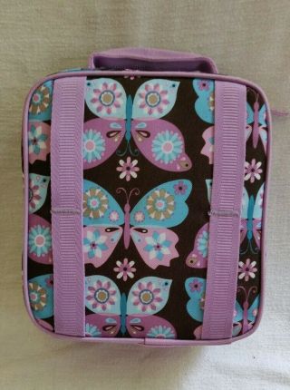 Pottery Barn Kids Mackenzie Lavender Butterfly lunch bag,  classic style. 2