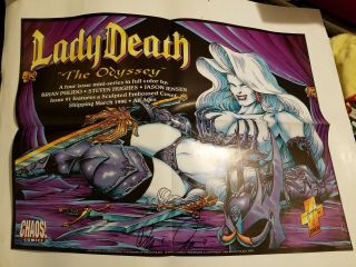 Lady Death Odyssey 1 Promo Poster Signed By Brian Pulido Ltd To 200 Rare 2005
