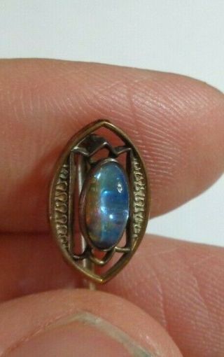 Antique Blue Jelly Opal Stick Hat Pin Jewelry