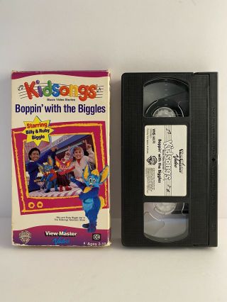 “kidsongs - Boppin’ With The Biggles” Vhs Very Rare Warner Bros Oop View Master