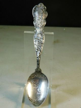 Pan American Exposition 1901 Buffalo Native American Indian Sterling Spoon