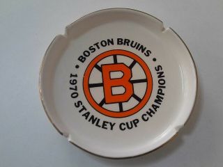 Very Rare 1970 Boston Bruins Stanley Cup Champions Large Ashtray