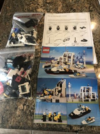Vintage Lego 6540 Pier Police 98 Complete W/ Instructions And Piers