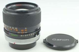 Rare " O " [near Mint] Canon Fd S.  S.  C.  100mm F/2.  8 Ssc Mf Lens From Japan 59