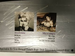 Madonna rare US record store poster - (1984) 2