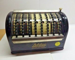 Vintage Retro Addac Adding Machine Calculator Add Subtract Math Computer 1900 
