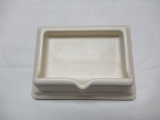 Vintage Usa Almond Ceramic Soap Dish Tray Shower Tub - Retro Wall Mount