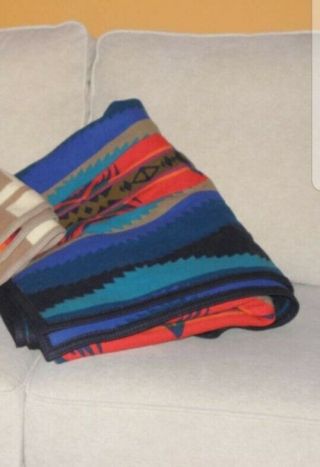 Pendleton Wool Beaver State Rare Design Blanket Twin Vibrant No Holes