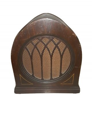 Vintage Antique Unknown Cathedral External Radio Speaker